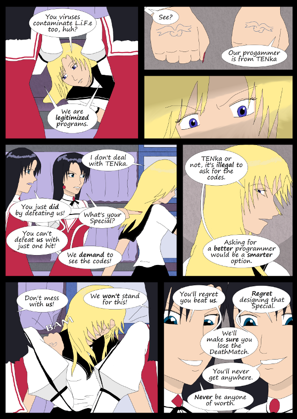 'Not A Villain' Webcomic - The twins are from TENKa and are angry. They want to get even.