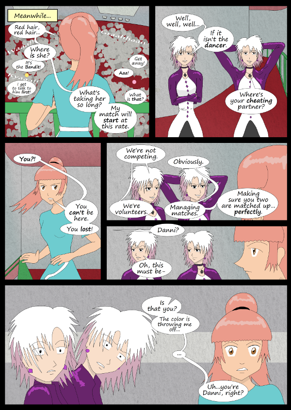'Not A Villain' Webcomic - Danni meets up with the twins. Kleya then meets up with them.