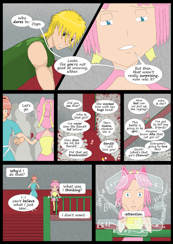 'Not A Villain' Webcomic - Kleya makes a big commotion and instantly regrets it.
