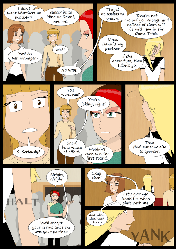 'Not A Villain' Webcomic - Danni can enter the Game Trials with Kleya.