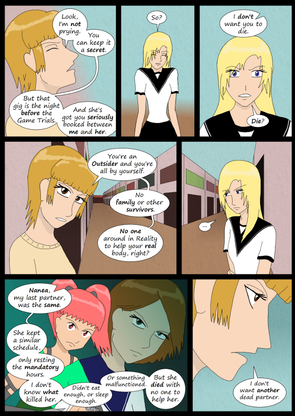 'Not A Villain' Webcomic - Danni fears that Kleya might work herself to death.
