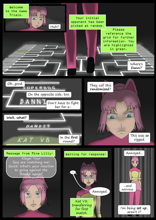 'Not A Villain' Webcomic - Kleya discovers she's up against the Bandit in the first round.
