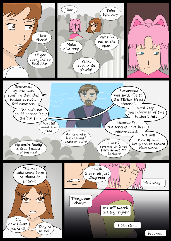 'Not A Villain' Webcomic - Everyone hates hackers. Kleya wishes to change.