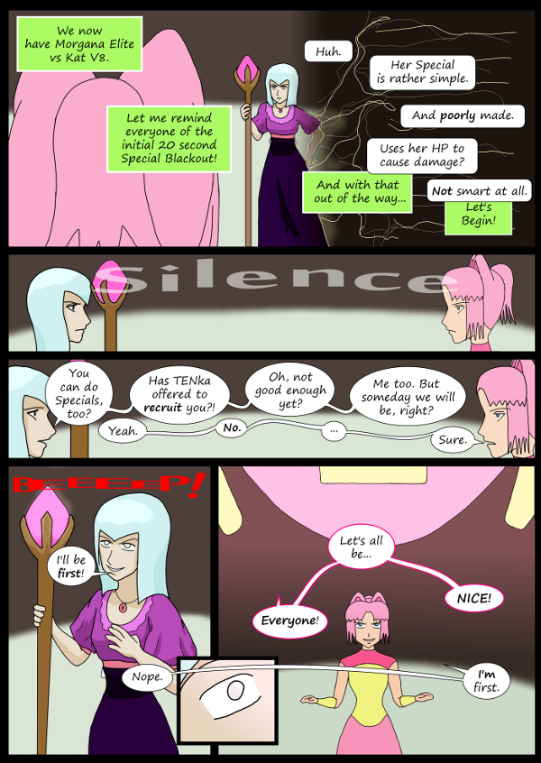 'Not A Villain' Webcomic - Kleya goes up against Morgana Elite. She can do Specials, too.