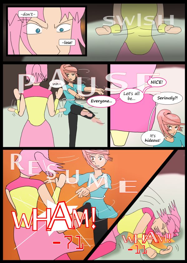 'Not A Villain' Webcomic - Kleya summons her Special just before Danni hits her.