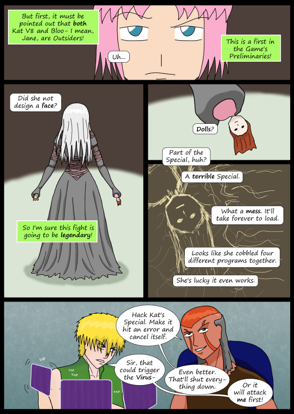 'Not A Villain' Webcomic - Bloody Mary and Kleya begin their fight!