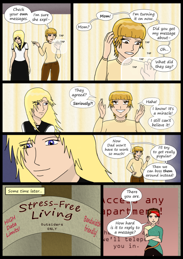 'Not A Villain' Webcomic - Danni is safe. And Sandra is irritated.
