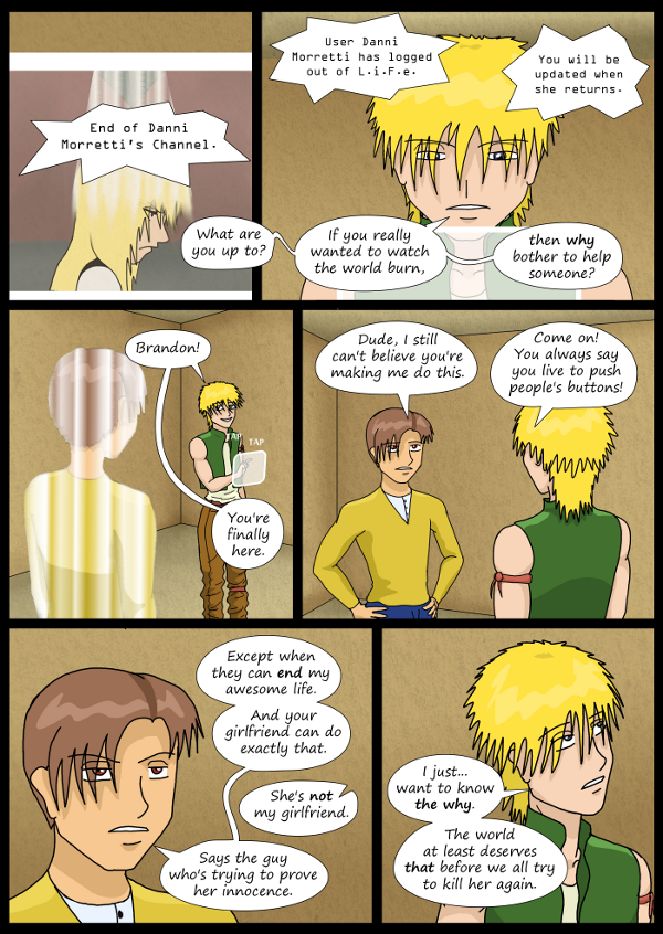 'Not A Villain' Webcomic - Bandit and Dude chat about Kleya.