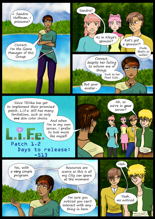 'Not A Villain' Webcomic - Sandra shows up. They're in her server.