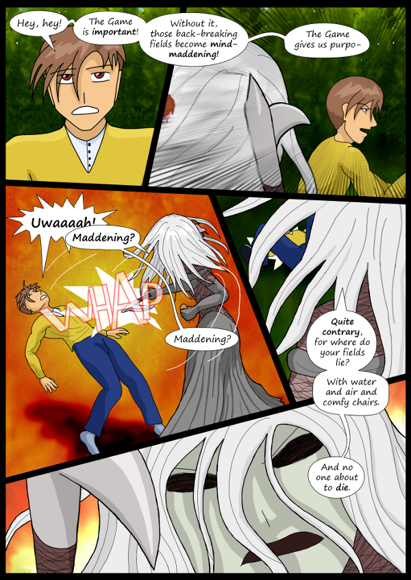 'Not A Villain' Webcomic - Jane is unhappy. Attacks The Dude.