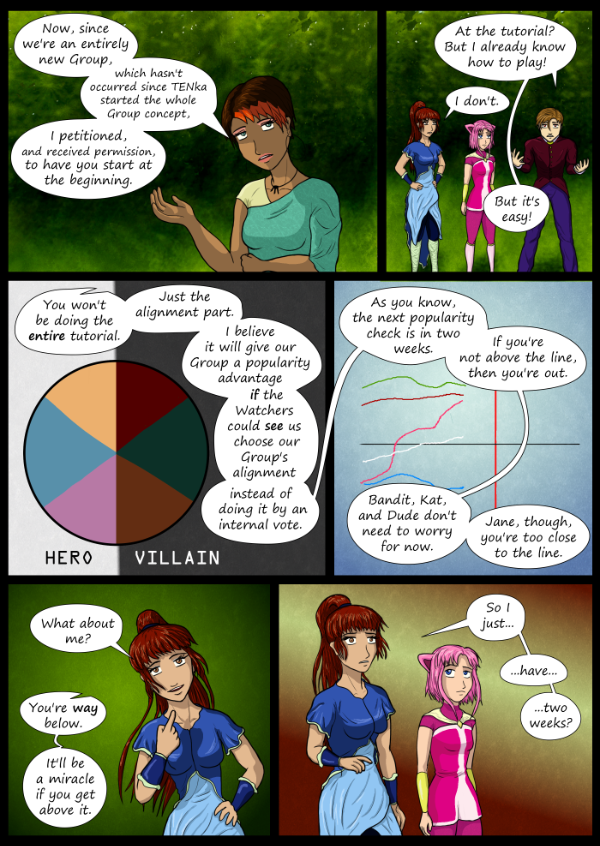 'Not A Villain' Webcomic - Sandra starts laying out some details.
