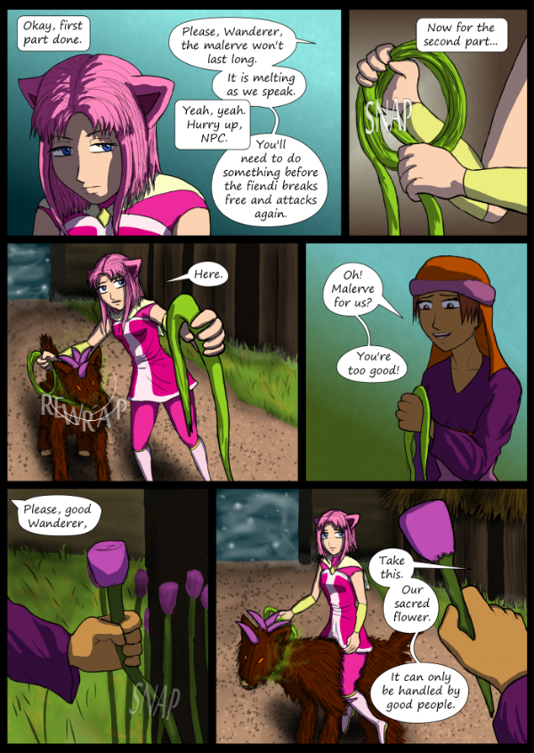'Not A Villain' Webcomic - Kat finished up the first and second part of quest.