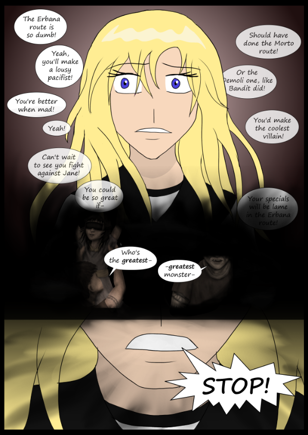'Not A Villain' Webcomic - The crowd reacts to Kleya's decision.